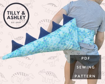 Dinosaur tail sewing pattern, Dinosaur tail pattern, Kids costume sewing pattern, Halloween costume PDF pattern, Dinosaur costume pattern