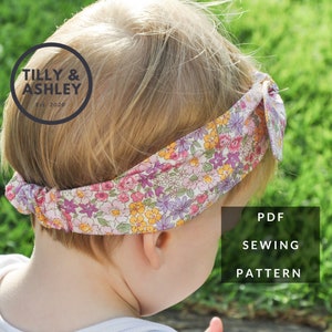 Headband sewing pattern, Baby sewing pdf pattern, Baby headband pattern, Fabric headband PDF sewing pattern, Hair bow template, sewing PDF