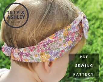 Headband sewing pattern, Baby sewing pdf pattern, Baby headband pattern, Fabric headband PDF sewing pattern, Hair bow template, sewing PDF
