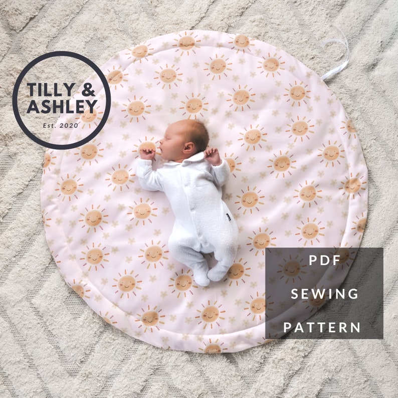 Reversible baby play mat PDF sewing pattern, luxe play mat, padded play mat, baby play mat, playmat sewing pattern, easy PDF sewing pattern 