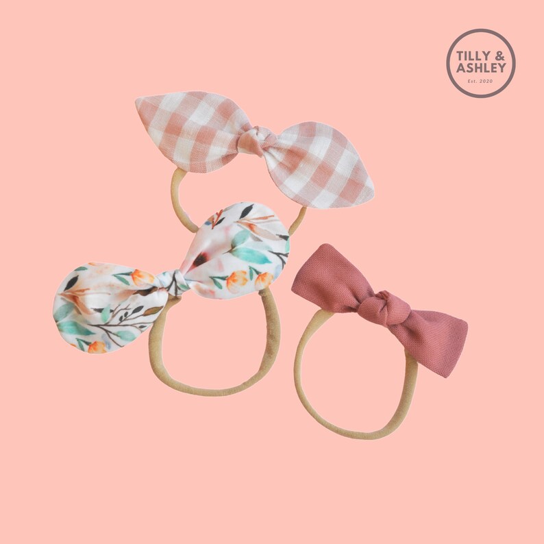 Knot Bow PDF Sewing Pattern 3 Styles Baby Knotted Hair Bow Etsy