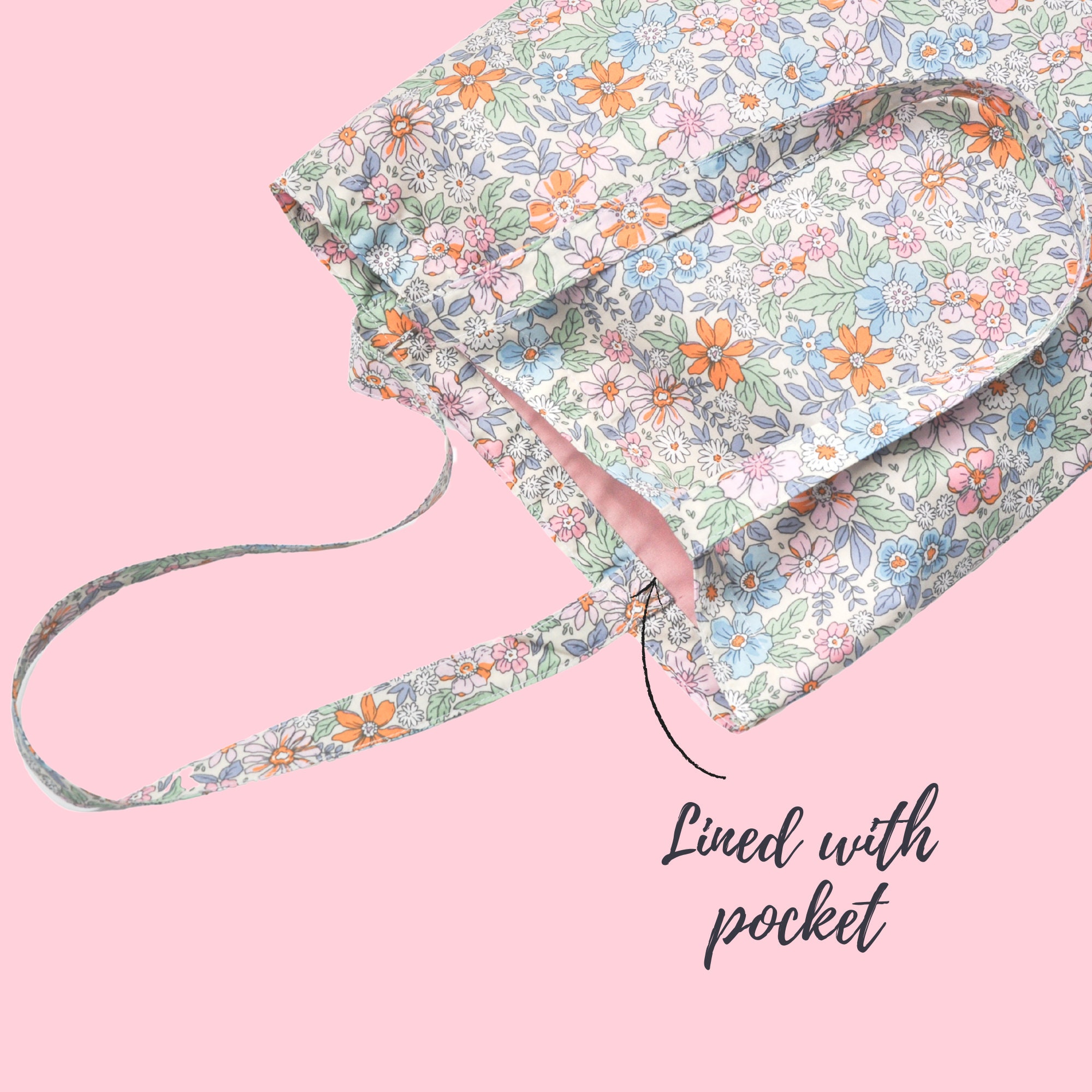 Lined Tote Bag PDF Sewing Pattern Tote Bag Sewing Pattern - Etsy Australia