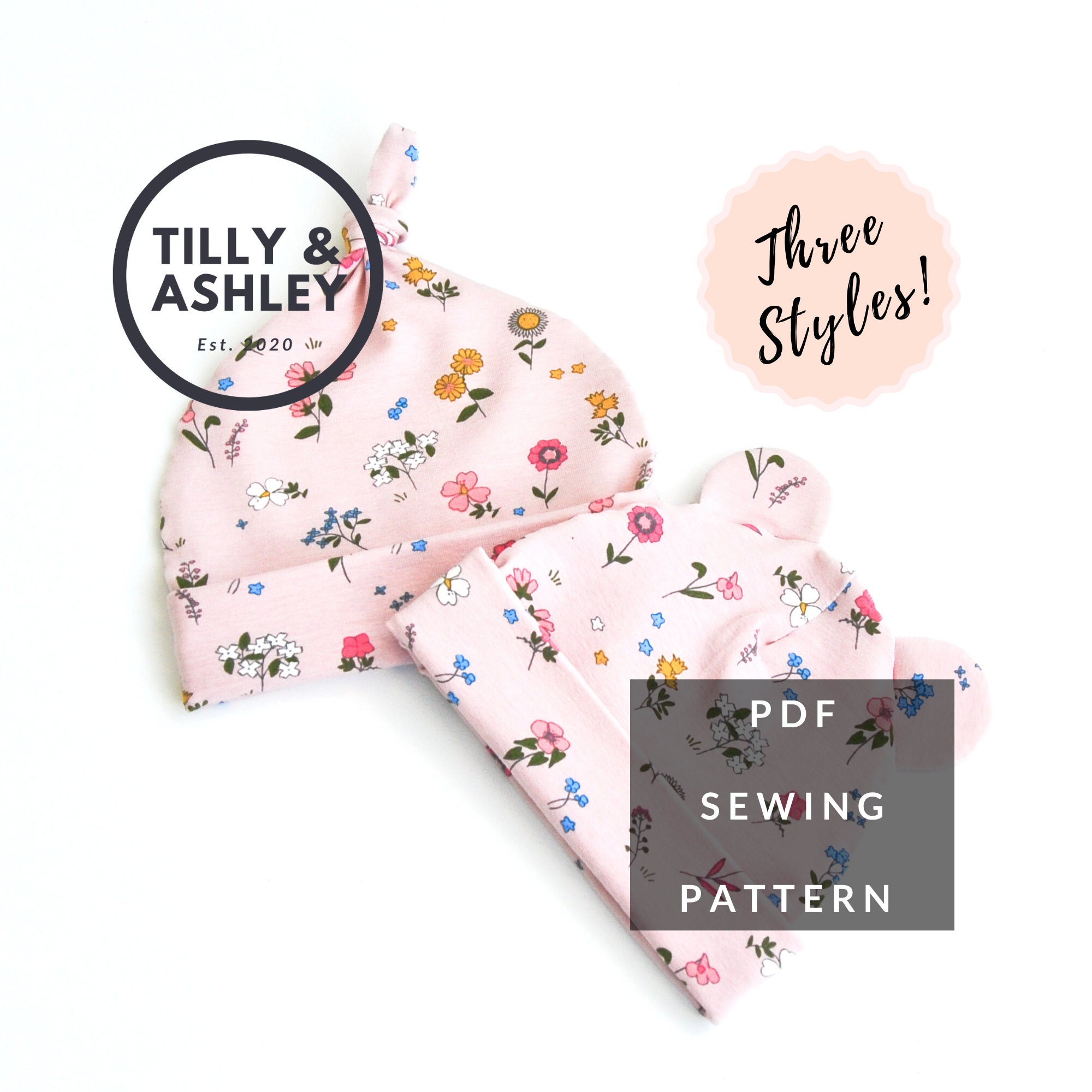 Baby Hat Sewing Pattern PDF Baby Sewing Pattern Knot Hat Etsy