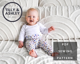Baby leggings pattern, Baby leggings sewing pattern, Skinny leggings PDF sewing pattern, Toddler leggings, Unisex, Baby pants sewing pattern