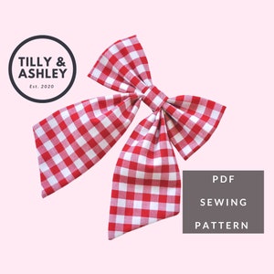 Sailor bow sewing pattern PDF, Hair bow sewing pattern, PDF Baby hair bow pattern, Baby sewing pattern, Baby bow headband Sewing PDF pattern