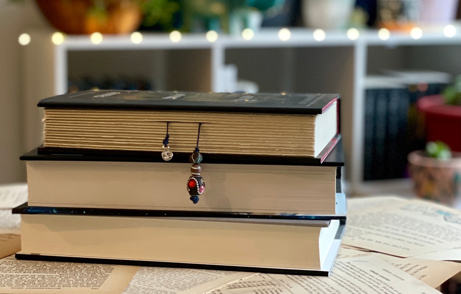 String Bookmark Beaded Bookmark Reader Gift Handmade Book Etsy