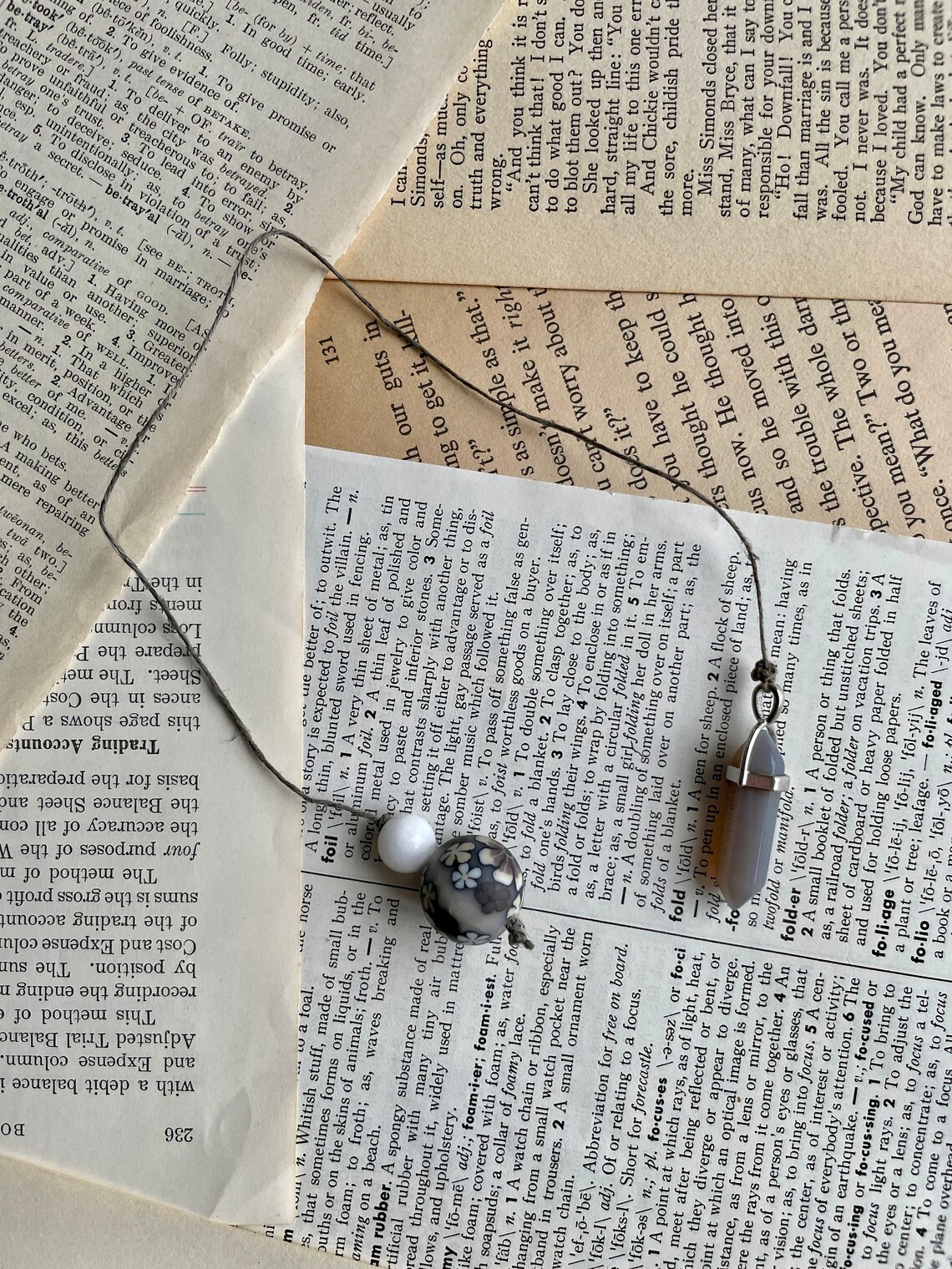 crystal bookmark string bookmark dark academia bookmark etsy