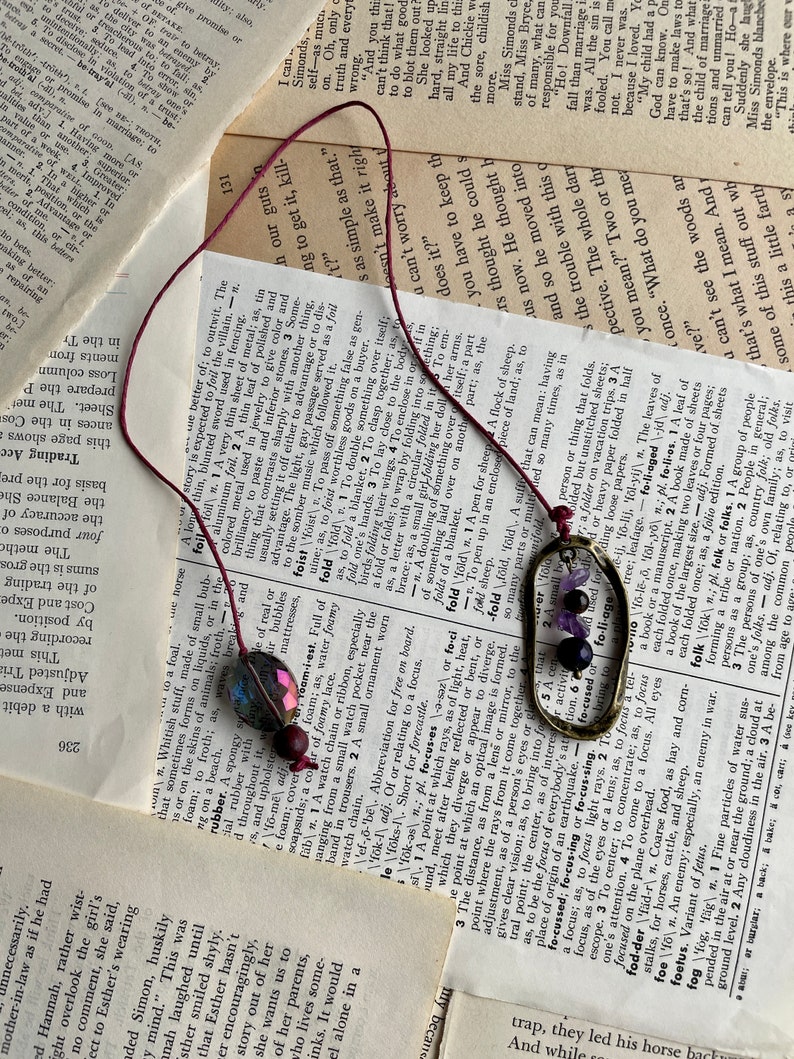 string bookmark dark academia bookmark handmade book gift