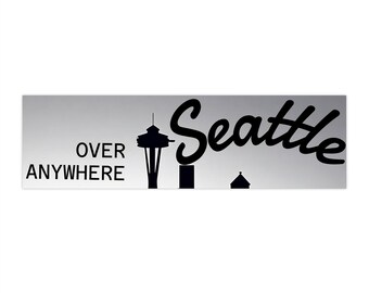Seattle Skyline Bumper Sticker, Water-Resistant Vinyl Car Decal
