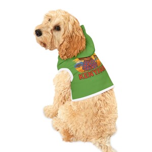 My Pet is Kenyan Cute Green Dog Hoodie, Cozy Pet Apparel for Dogs, Fun Gift for Dog Lovers, Perfect for National Dog Day, Unique Pet Apparel