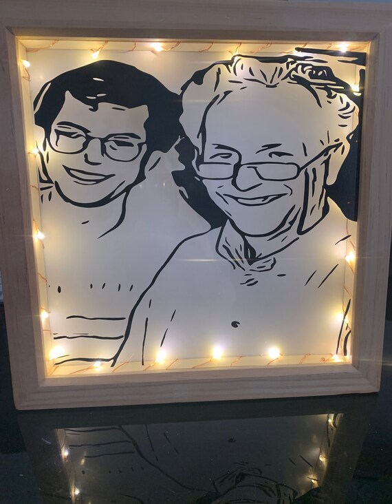 Shadow box 20 LED light up frame Memory Box Etsy