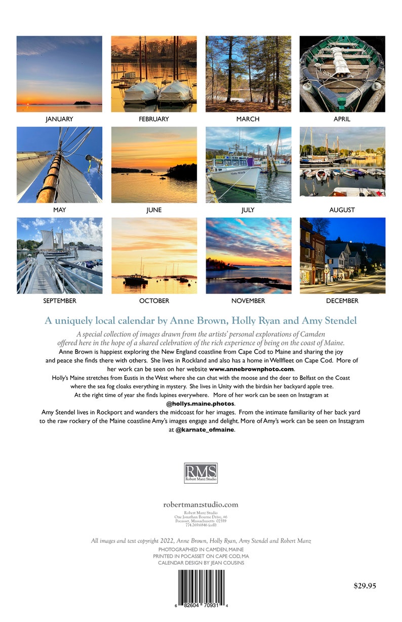 Camden Maine 2025 Calendar of Scenes From Camden Maine by Etsy Hong Kong