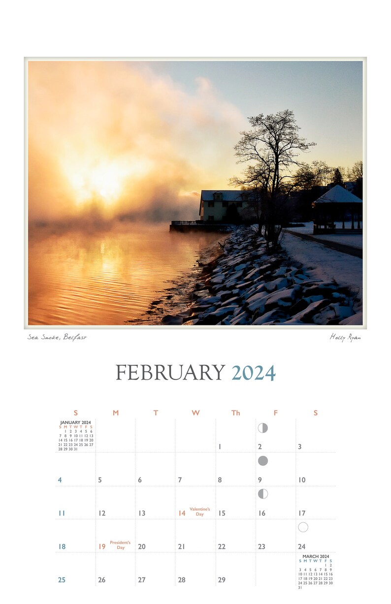Holly's Maine 2024 Calendar of Scenes From Eustis to Belfast, Maine by