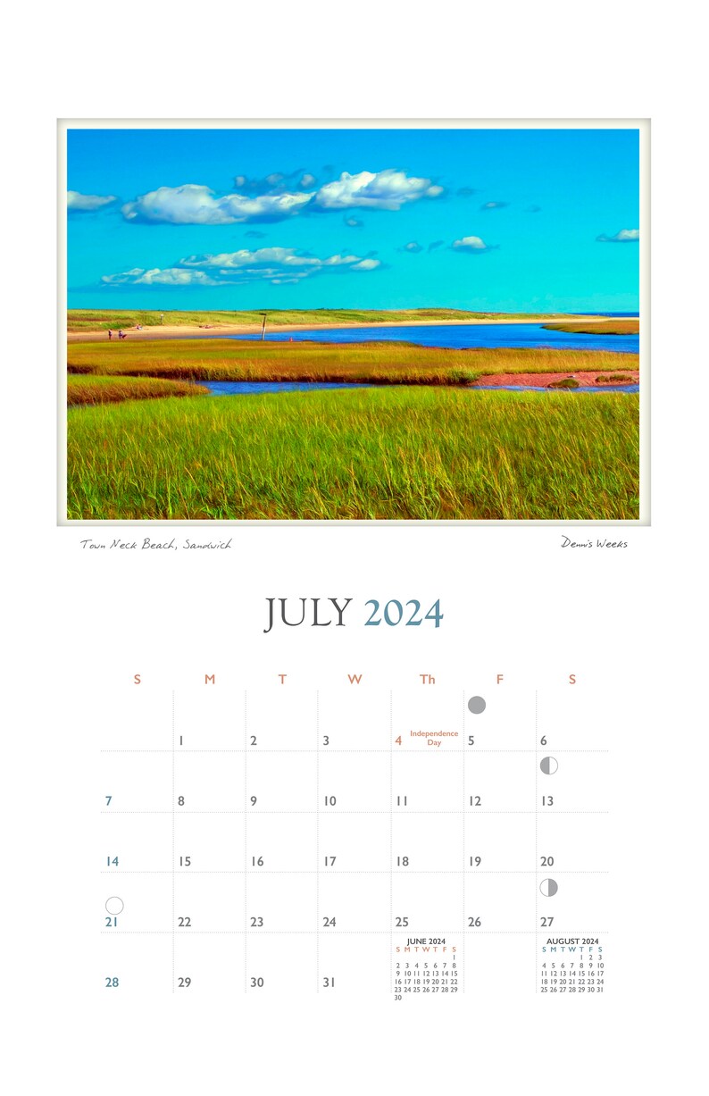 On Cape Cod 2025 Calendar of Scenes From Cape Cod by Anne Brown, Julia