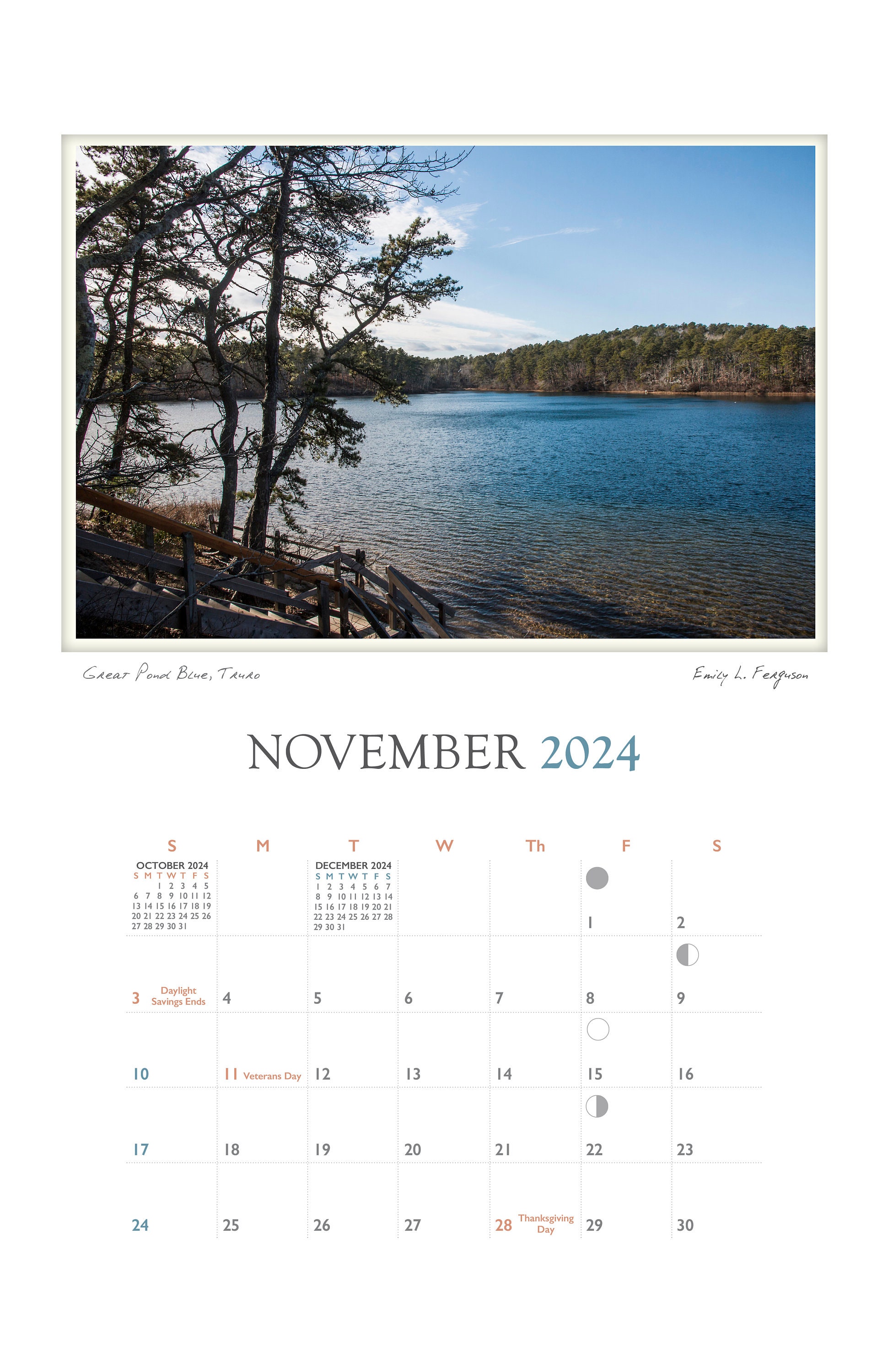 On Cape Cod 2024 Calendar of Scenes From Cape Cod by Anne Brown, Julia