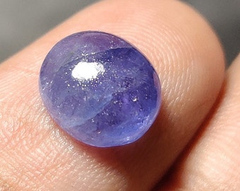 Natural Blue Tanzanite Gemstone, Oval Smooth Cut (10x9x5 mm, 4 Ct)