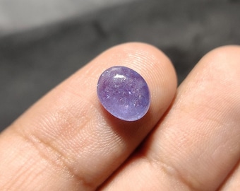 Natural Blue Tanzanite Gemstone, Oval Smooth Cut (7x9x4 mm)