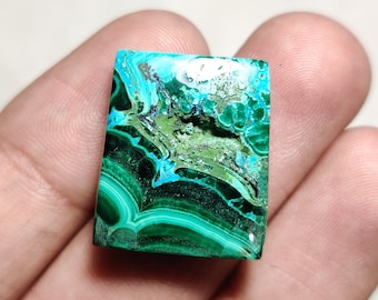 Chrysocolla Malachite (Druzy) Smooth Cabochon, Top Grade Quality of Square Shape Chrysocolla Malachite (Druzy) Cabochon for making Jewelry.