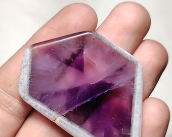 Natural Trapiche Star Amethyst Smooth Cabochon, Splendid Quality of Slice Shape Trapiche Star Amethyst Cabochon for making Jewelry.