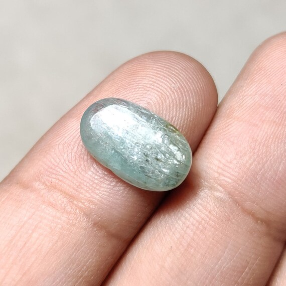 Natural Paraiba Kyanite Cabochon, Oval Gemstone (14x8x3 mm)