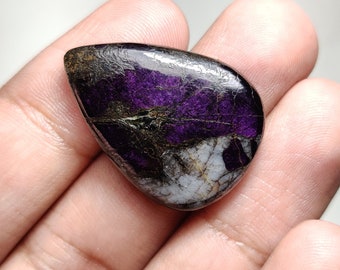 Natural Purpurite Smooth Cabochon, Top Grade Quality of Pear Shape Purpurite Cabochon for making Jewelry.
