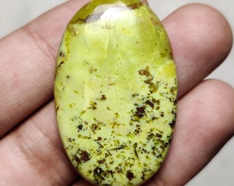 Natural Green Opal Smooth Cabochon, Top Grade Quality of Oval Shape Green Opal Cabochon for making Jewelry.