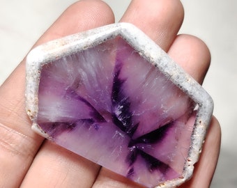 Natural Trapiche Star Amethyst Smooth Cabochon, Splendid Quality of Slice Shape Trapiche Star Amethyst Cabochon for making Jewelry.