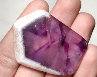 Natural Trapiche Star Amethyst Smooth Cabochon, Splendid Quality of Slice Shape Trapiche Star Amethyst Cabochon for making Jewelry.