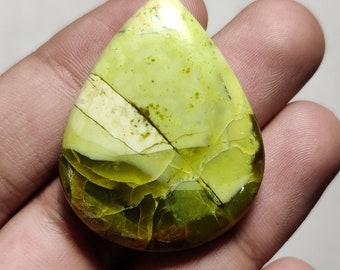 Natural Green Opal Smooth Cabochon, Top Grade Quality of Pear Shape Green Opal Cabochon for making Jewelry.