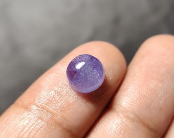 Natural Blue Tanzanite Coin Gemstone, Smooth Cut (9x5 mm, 4 Ct)