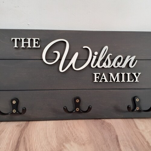 Personalized Key Holder for Wall Entryway Organizer Etsy