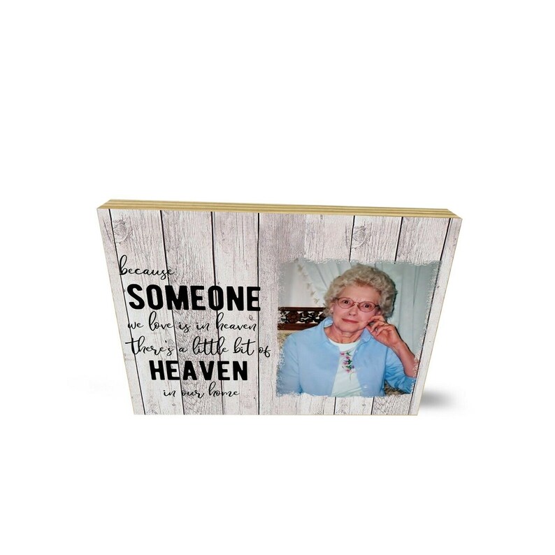 Handmade Personalised Wooden Photo Block Family Granddad Grandma Memorial Plaque Family Father Mother Valentine/'s Day Photo Gifts in the UK