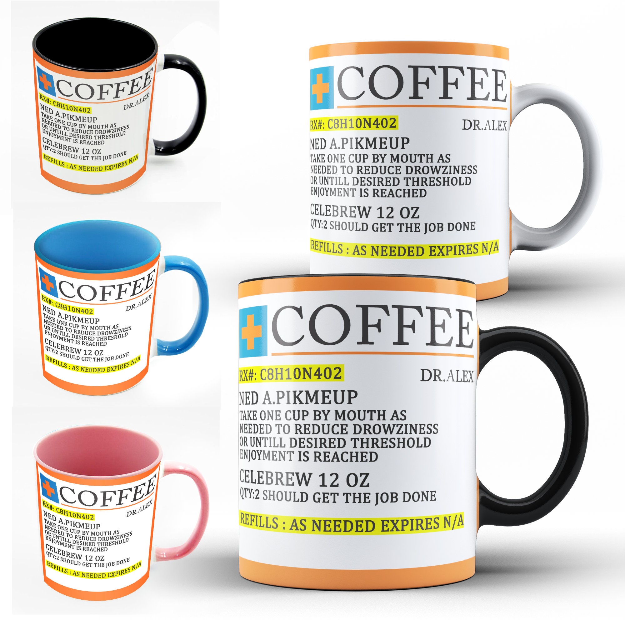 Personalisierte Name Kaffee Rezept Phill Becher lustige innere Etsy