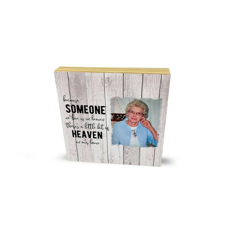 Handmade Personalised Wooden Photo Block Family Granddad Grandma Memorial Plaque Family Father Mother Valentine/'s Day Photo Gifts in the UK