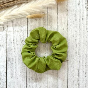 Chouchou à cheveux vert pomme, en coton texturé