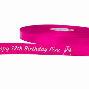 Personalised Printed Satin Ribbon 38mm Custom Made For Any Occasion Perfect for Weddings, Birthdays, Anniversaries and Corporate Use image 8