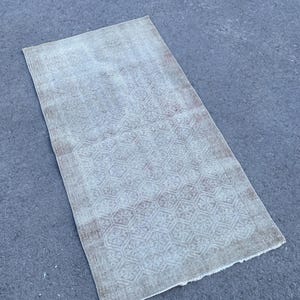 2x5 Vintage Turkish Wool Rug: Muted Boho Hallway Runner (2.3x4.9 ft)