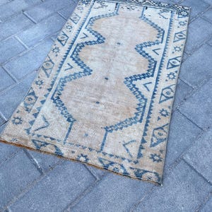 2x4 Door Mat rug, Handmade Rug,Kitchen Decor Rug,Bedroom Decor,Vintage pillow,Oushak Door Mat rug,Turkish Door Mat rug,Colorfull rug,2.1x3.6