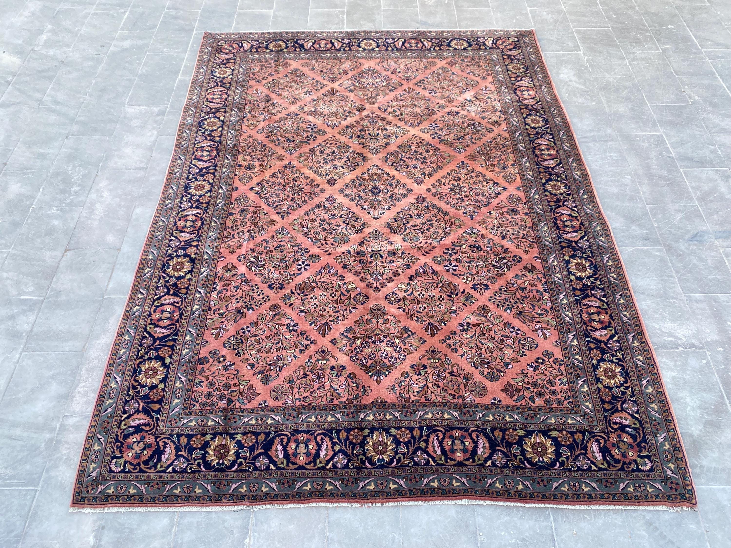 8x11 Vintage Turkish Rug: Handmade Wool Area Rug.tax Free USA - Etsy