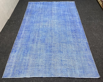 7x11 Vintage Hand-Knotted Oushak Wool Turkish Rug.Tax Free USA