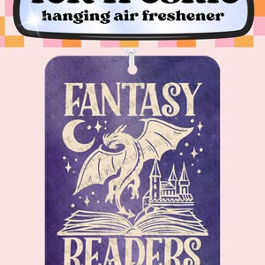 Fantasy Readers Book Club Felt Freshie | Car Air Freshener | Choose your Scent | Gift for Anyone