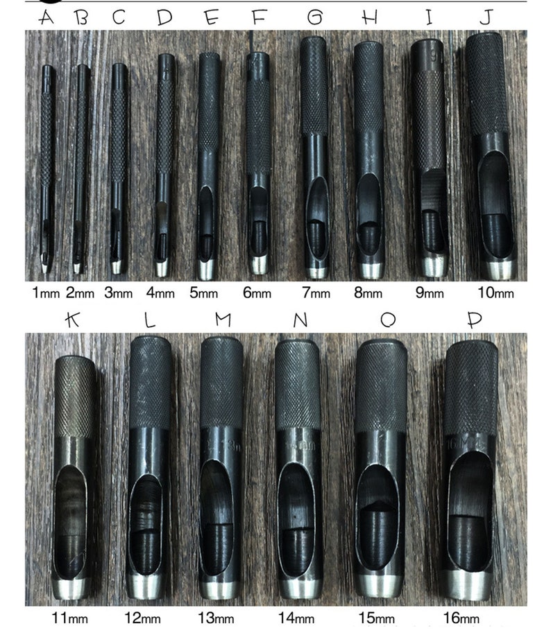 puncher round punch Black Belt punch hollow punch,1mm 2mm 3mm 4mm 5mm 6mm 7mm 8mm 9mm 10mm 15mm 20mm round steel punch leather punch