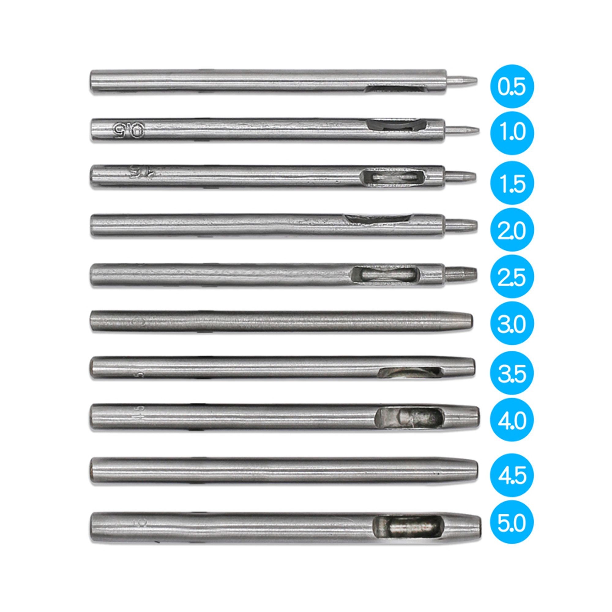 0.55mm set leather punch leather tools round hole punch Etsy