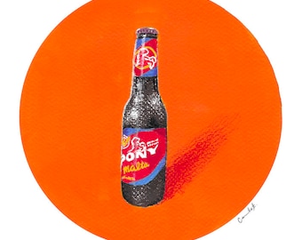 Colombian Snack Nostalgia Art Print - "Pony Malta" by Camila Tellez (Nostalgia Colombiana)