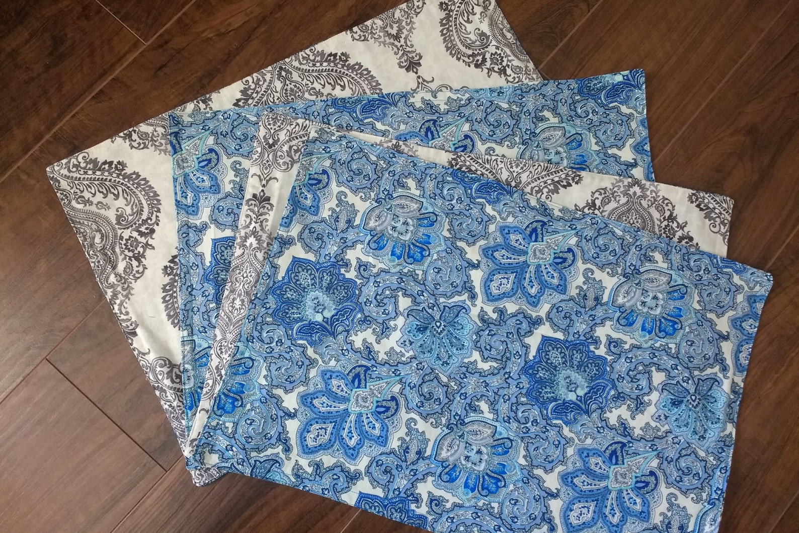 Cotton Handmade Placemat Fabric Washable Reversible Table Mat Etsy