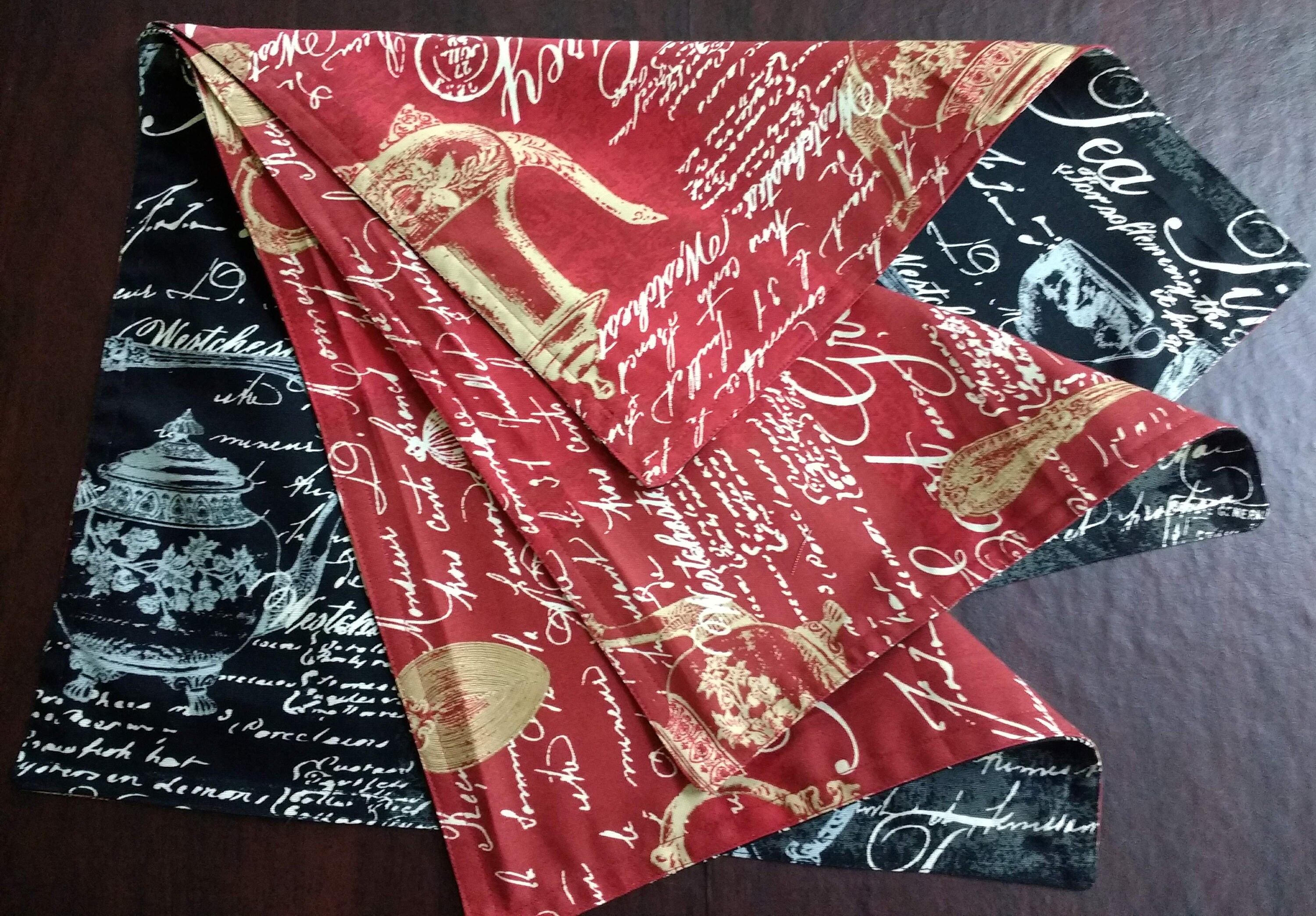 Set of 0406 Fabric Machine Washable Placemats Reversible Etsy UK