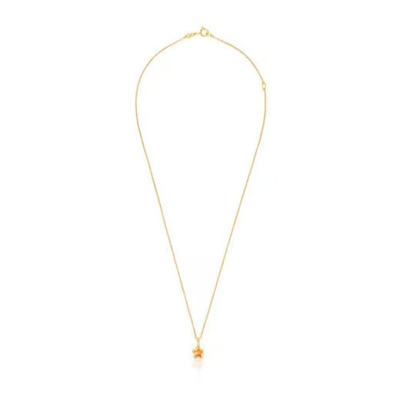 Tous Silver Vermeil Gregal Orange Flower Necklace - Etsy