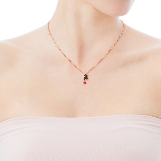 Tous Rose Vermeil Silver Motif Necklace - Etsy