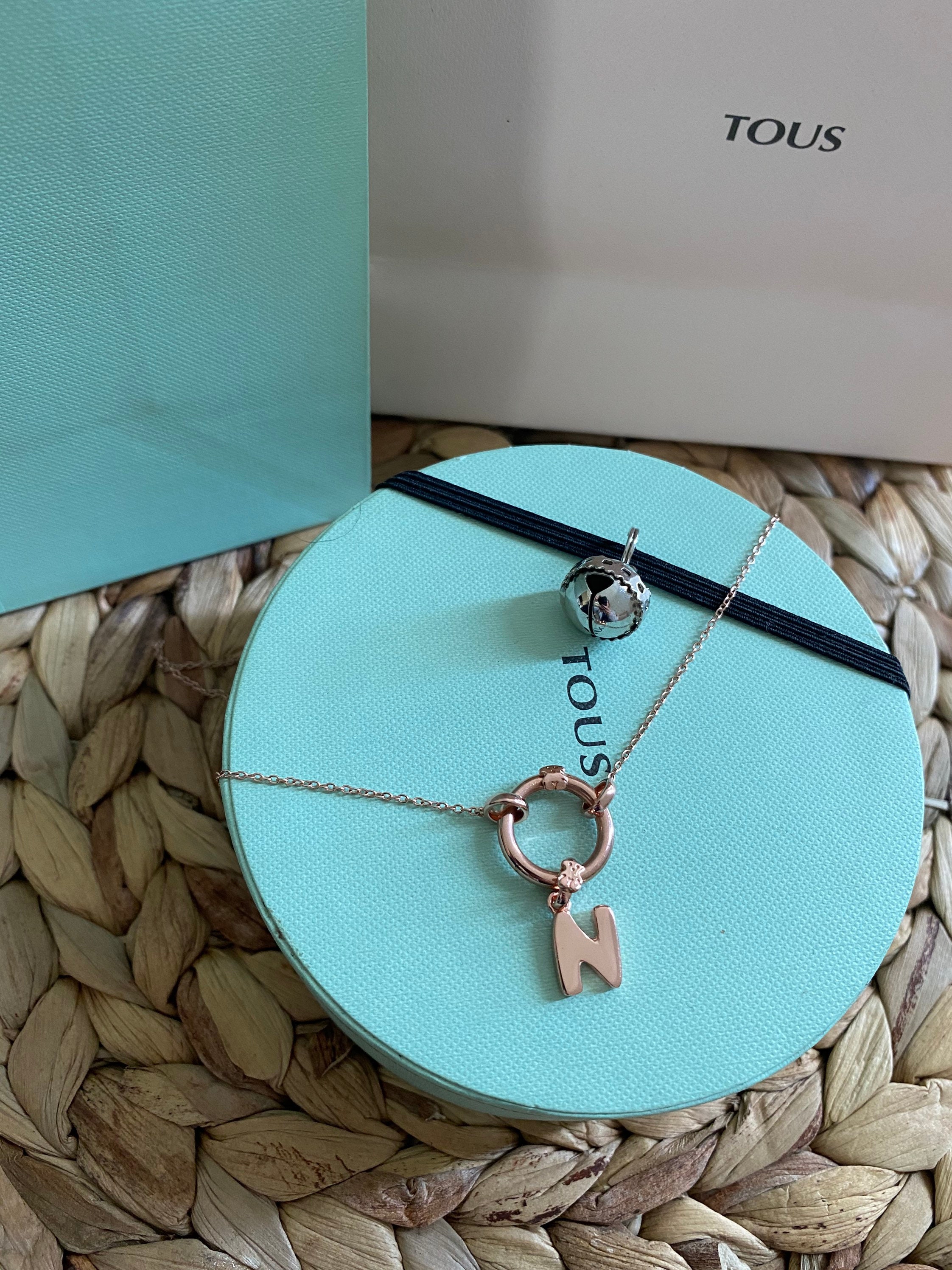 Tous Alphabet Letter N Pendant in Rose 