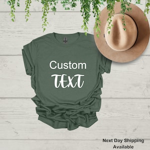 Custom t-shirt, custom tee, personalized adult unisex shirts